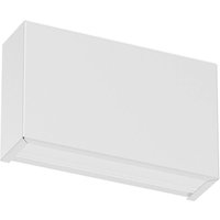 Linea Light LED-vägglampa Box W2 bi-emission, B 14 cm, vit, 2700 K