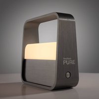 LED-batteridriven bordslampa PURE Go, grå, aluminium