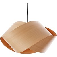 LZF Pendellampe Nut, buche-/nickelfarben, Länge 42 cm, Holz