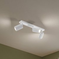 SOLLUX LIGHTING Spot pour plafond Karbon, blanc, longueur 45 cm, aluminium, à 3 lampes.