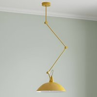 ALDEX Melos pendant light, yellow, Ø 36 cm, metal