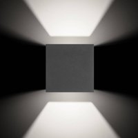 LCD 5080 LED outdoor wall light, up/down, graphite