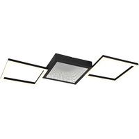 Reality Leuchten LED-taklampa Gelo, svart, dimbar, 3000 K, metall