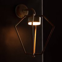 Moretti Luce Gemstone LED outdoor wall light antique brass/opal
