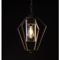 Moretti Luce Gemstone 3452 outdoor hanging light brass/clear