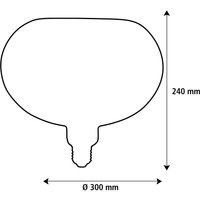 Segula LED Floating Filo svart Oval300 E27 6W 2 200 K dimbar