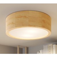 TEMAR LIGHTING Cleo ceiling light, Ø 27.5cm, 2-bulb, pine wood, E27
