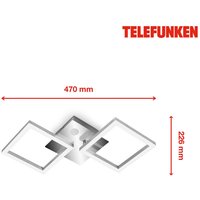 Telefunken LED-taklampa Frame med sensor krom 47x23cm