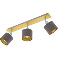 EGLO Taklampa Valbiano cappuccino/guld 3 lampor