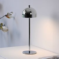 SCHÖNER WOHNEN LED rechargeable table lamp Bellies, chrome, IP54