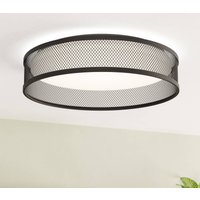 EGLO Plafonnier LED Luppineria tressage acier, noir