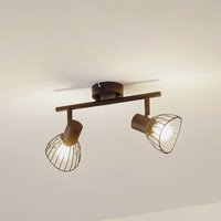 Lindby taklampa Piena, svart, 2 lampor, metall, 39cm