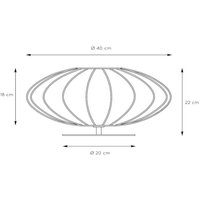 Lucide Lampe à poser Corina, noir, Ø 40 cm, E27