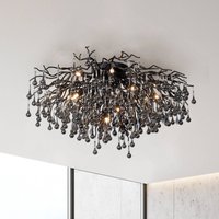 Paul Neuhaus plafonnier Icicle, 14 lampes, noir