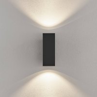 Deko-Light LED-utomhusvägglampa ShoreLine Pro Square up/down, mörkgrå