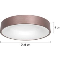 Steinhauer LED-taklampa Ringlede, 2.700 K Ø 38 cm brons