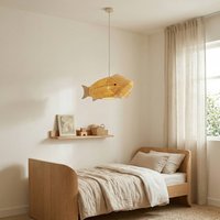 Lindby hänglampa för barnrum Fish, bambu, 66 cm