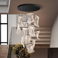 Schuller Valencia LED-hänglampa Velos II 13-lampor, svart, dimbar, plast