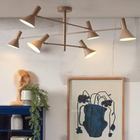 IT´S ABOUT ROMI IT'S ABOUT ROMI Izmir ceiling light, sand, 6-bulb
