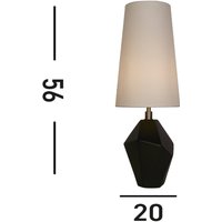 Searchlight Table lamp Apex white/black Height 55.5 cm textile/resin