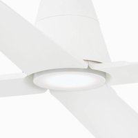 FARO BARCELONA Ventilateur plafond Typhoon L lampe LED IP44 blanc