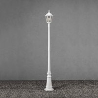 Konstsmide Lampe pour mât Firenze à 1 lampe, blanche