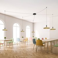 Molto Luce LORA II LED pendant light, brass, Ø 24 cm, dimmable, 40° CCT