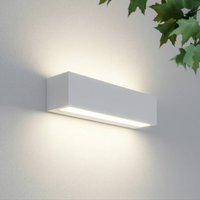 Lucande Lengo LED outdoor wall lamp, 25 cm, white, uplight/downlight, 3000K