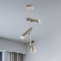 SIGMA Spot pour plafond Leda 3, taupe, à 3 lampes, acier, GU10, hauteur 76 cm