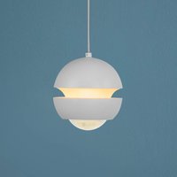 SCHÖNER WOHNEN LED pendant light Lini, white, 1-bulb, 3,000 K