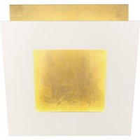 Mantra Iluminación LED-vägglampa Dalia, vit/guld, 22 x 22 cm, aluminium