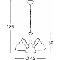 austrolux KOLARZ hanging light Nonna, Ø 45 cm, deer green, 3-bulb.