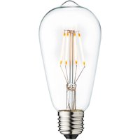 DESIGN BY US Vintage LED-lampa, E27, 3,5 W, 2 200 K, klar, dimbar