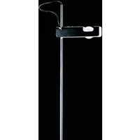 Oluce golvlampa Spider, svart/krom, metall, aluminium