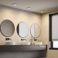 Prios LED-taklampa Edwina, silver, 18 cm, set om 3