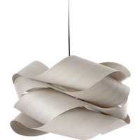 LZF Hängelampe Link, grau/nickelfarben, Ø 46 cm, Holz