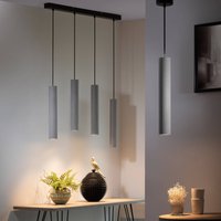 Paul Neuhaus pendant light Eton, 4-bulb, 100 cm, concrete, G9