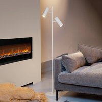 Lucide Clubs floor lamp, adjustable, white, metal, 140 cm, GU10
