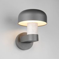 Trio Lighting Utomhusvägglampa Fraser, grå/betonglook, aluminium, IP54, E27