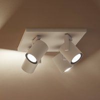Philips Hue LED ceiling spotlight Argenta, white, 4-bulb. RGB CCT