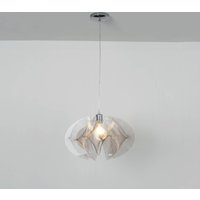 Holländer Lucia pendant light, lampshade brown/clear