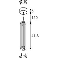 SLV LED-pendellampa Quimera, mässingsfärgad, Ø 8 cm, CCT