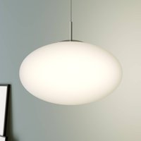 Lindby hänglampa Sonika, Ø 40 cm, nickelfärgad, glas, E27