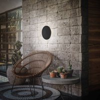 Briloner Aurora LED uppladdningsbar utomhusvägglampa, svart, touchdimmer, IP54