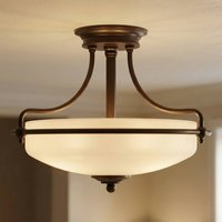 QUOIZEL Taklampa Griffin, Ø 43 cm, brons