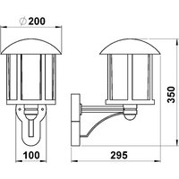 Albert Leuchten Applique d'extérieur Genefe, avec capteur, noire