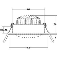 BRUMBERG BB35 LED recessed spot not dimmable black