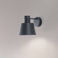 SIGMA Vägglampa Dunka, antracit 1 lampa, stål, höjd 17 cm
