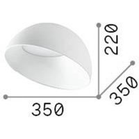 Ideallux Ideal Lux LED-taklampa Corolla-2, vit, metall, Ø 35 cm