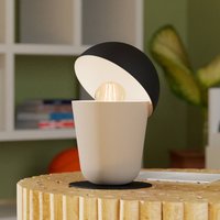 EGLO Batabano table lamp with bonnet, sand colour/black